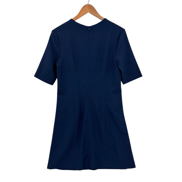 MM LAFLEUR Emily Pocket Dress Work Career Professional Blue - Picture 2 of 7